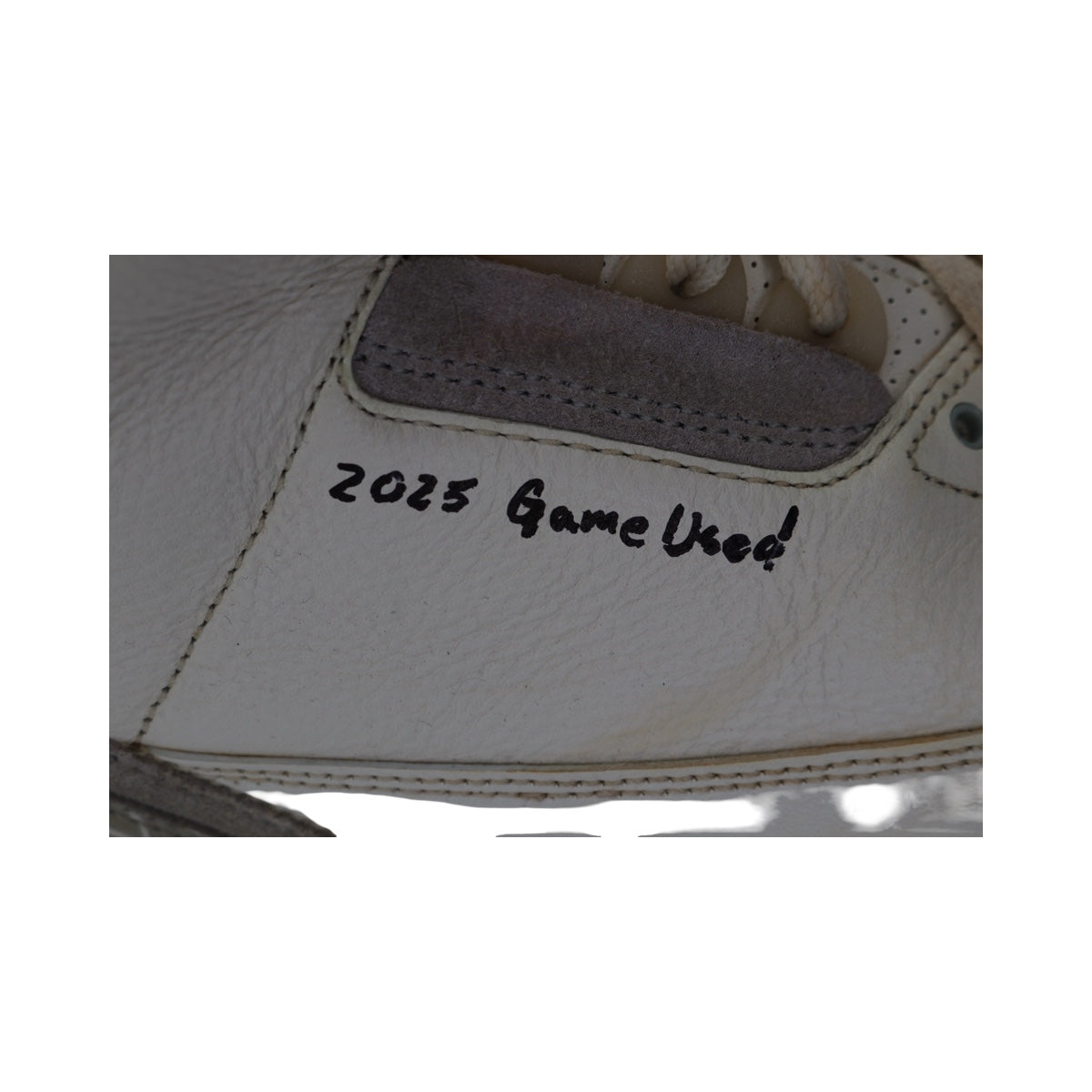 Oswaldo Cabrera New York Yankees Signed Inscribed 2025 Game Used White/Grey Jordan 3 Cleats-Powers Sports Memorabilia