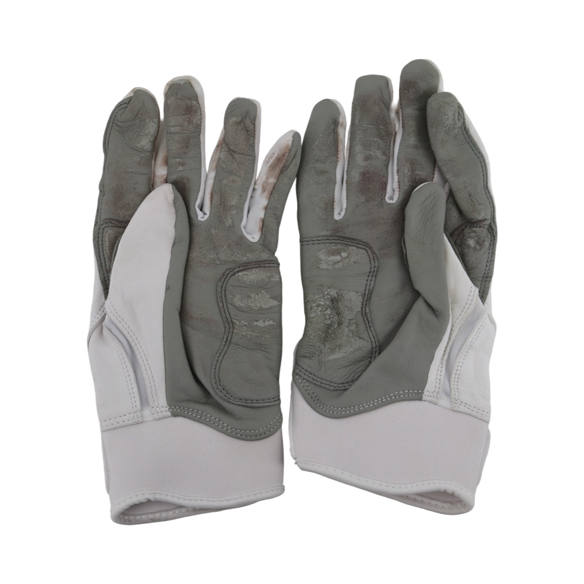 Oswaldo Cabrera New York Yankees Signed Inscribed Bruce Bolt White/Grey 2025 Game Used Gloves-Powers Sports Memorabilia