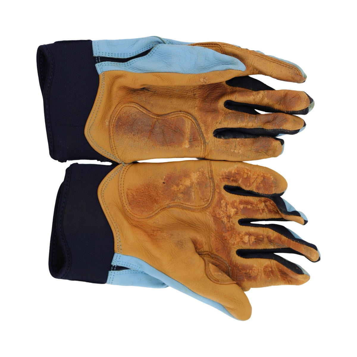 Oswaldo Cabrera New York Yankees Signed Inscribed Bruce Bolt Light Blue/Navy 2025 Game Used Gloves-Powers Sports Memorabilia