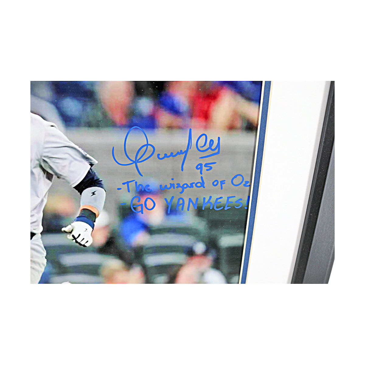 Oswaldo Cabrera New York Yankees Framed Signed Inscribed 16x20 High Five Aaron Judge Photo-Powers Sports Memorabilia