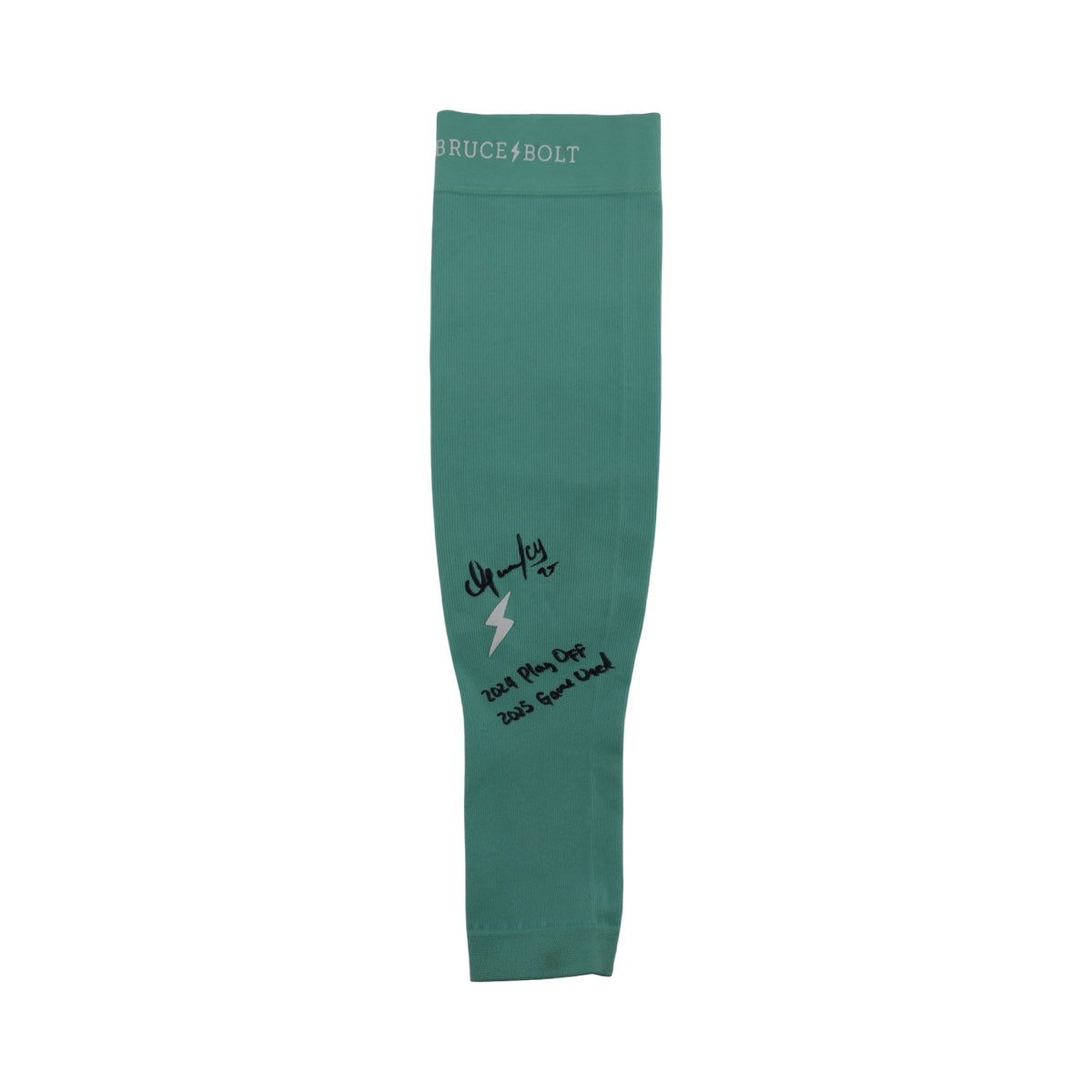 Oswaldo Cabrera New York Yankees Signed Inscribed Bruce Bolt Liberty Green 2025 Game Used Arm Sleeve-Powers Sports Memorabilia