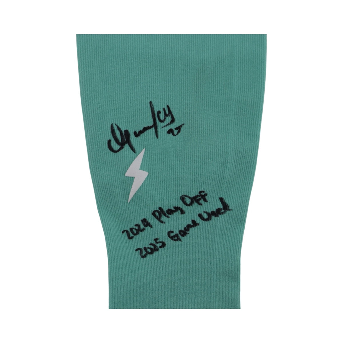 Oswaldo Cabrera New York Yankees Signed Inscribed Bruce Bolt Liberty Green 2025 Game Used Arm Sleeve-Powers Sports Memorabilia