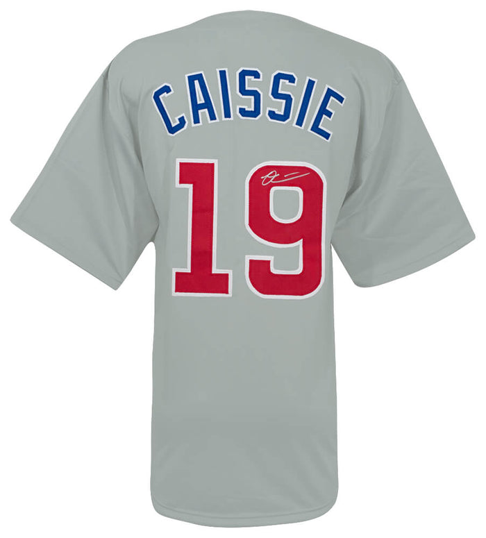 Owen Caissie Autographed Grey Custom Baseball Jersey-Powers Sports Memorabilia