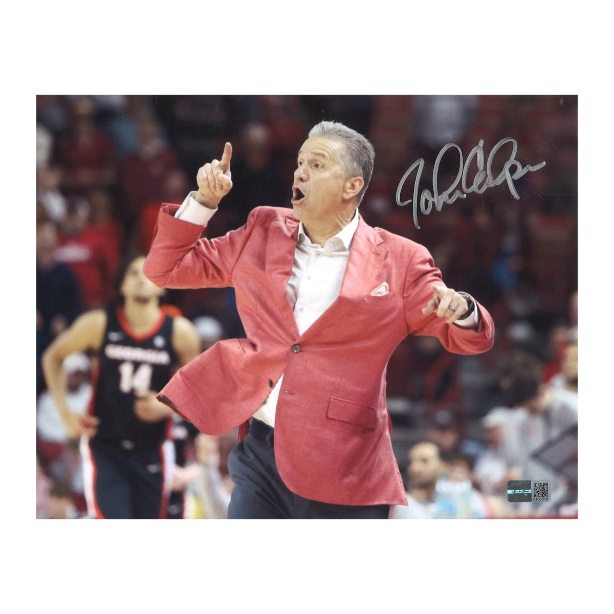 John Calipari Arkansas Razorbacks Signed 8x10 Photo Silver-Powers Sports Memorabilia