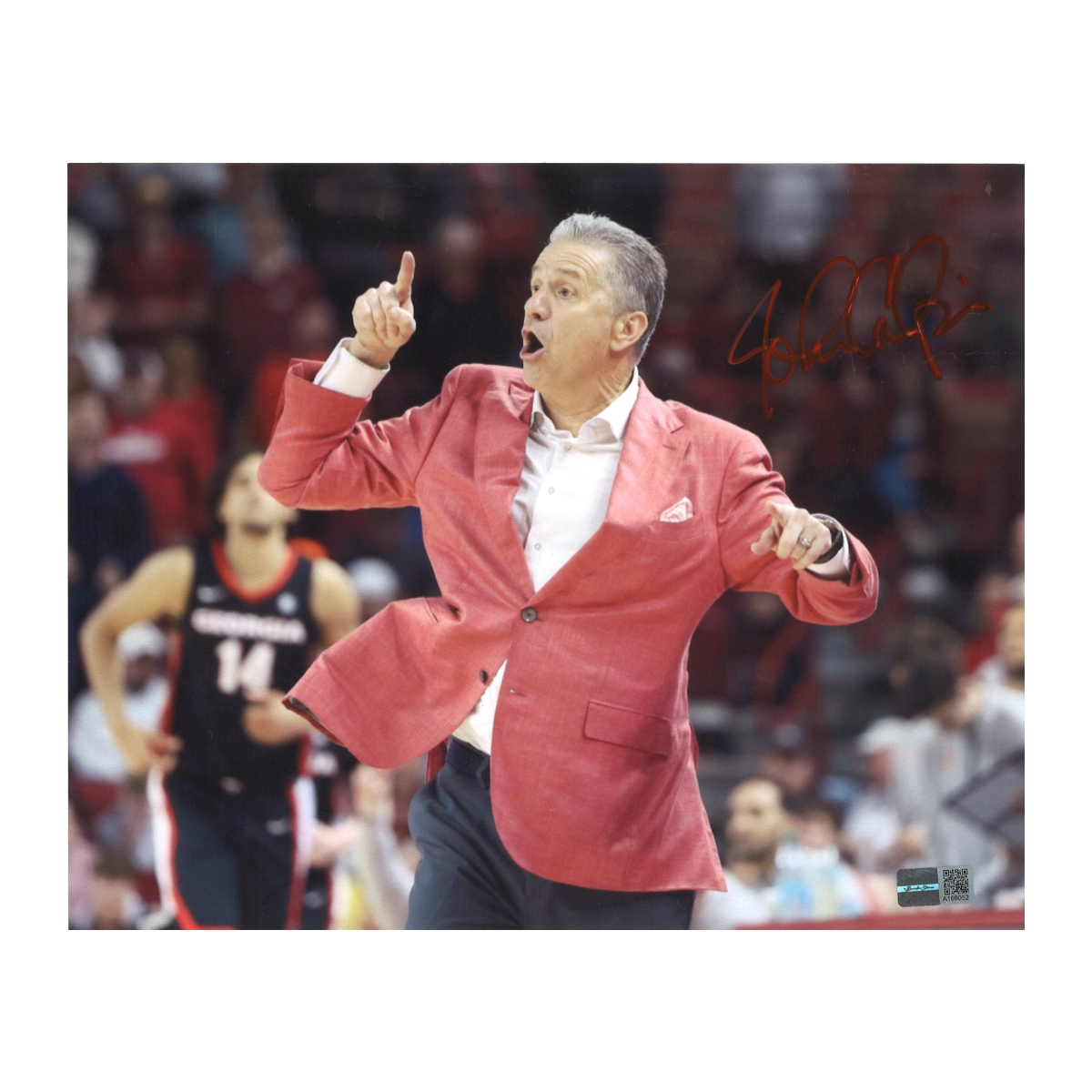 John Calipari Arkansas Razorbacks Signed 8x10 Photo Red