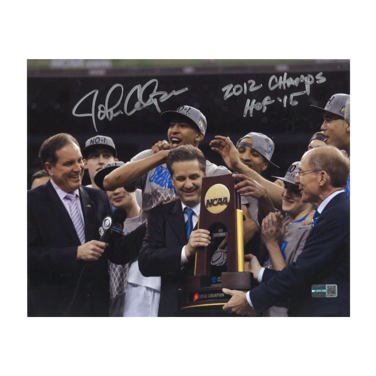 John Calipari Kentucky Wildcats Signed Inscribed 8x10 Photo (1)-Powers Sports Memorabilia