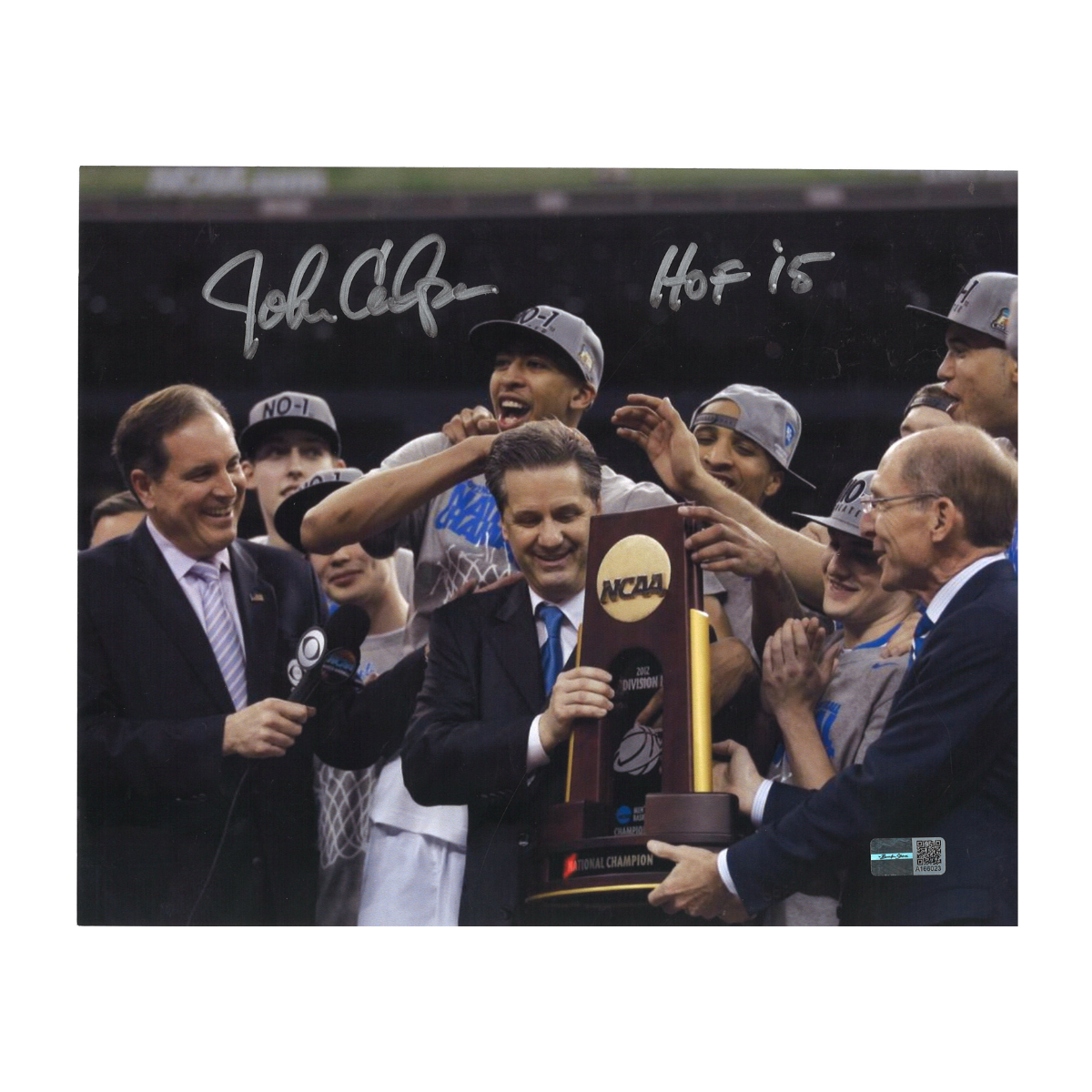 John Calipari Kentucky Wildcats Signed Inscribed 8x10 Photo (2)-Powers Sports Memorabilia