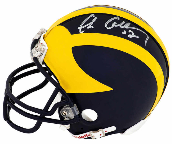 Chris Calloway Autographed Michigan Wolverines Riddell (VSR4) Mini Helmet-Powers Sports Memorabilia