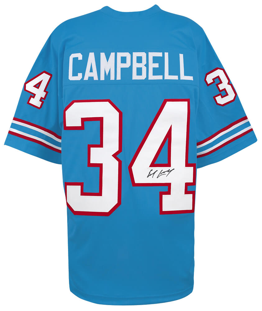 Earl Campbell Autographed Blue Throwback Custom Football Jersey