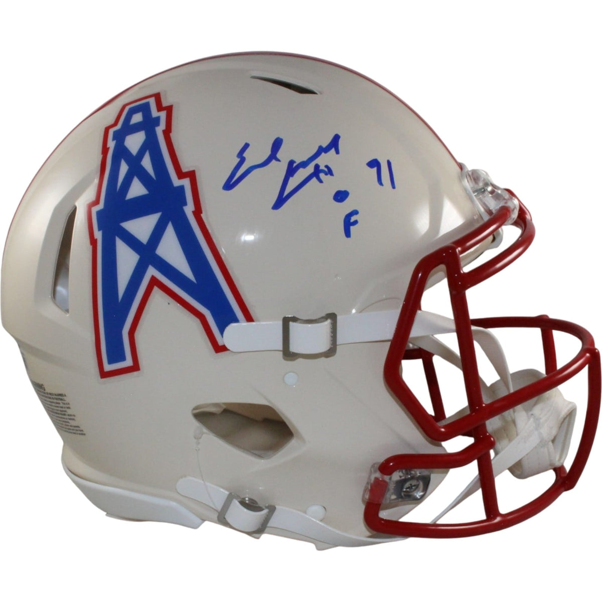 Earl Campbell Signed Tennessee Titans Authentic Retro Helmet Beckett W-Powers Sports Memorabilia