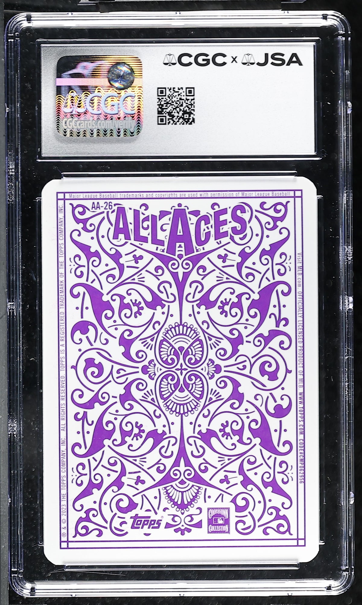 Tom Glavine 2023 Topps All Aces Card #AA-26 CGC JSA 9 Auto 10 #6178768007