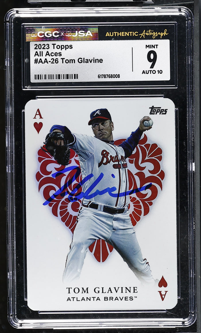 Tom Glavine 2023 Topps All Aces Card #AA-26 CGC JSA 9 Auto 10 #6178768008