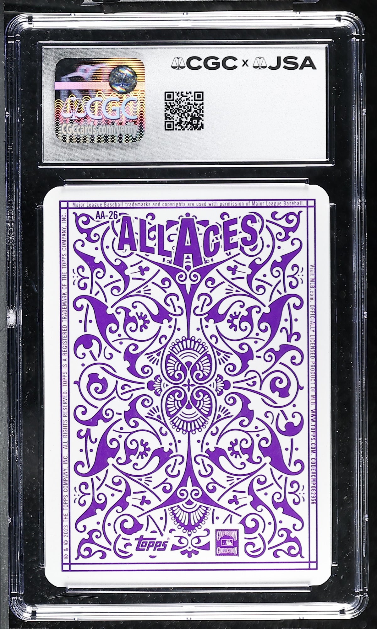 Tom Glavine 2023 Topps All Aces Card #AA-26 CGC JSA 9 Auto 10 #6178768008