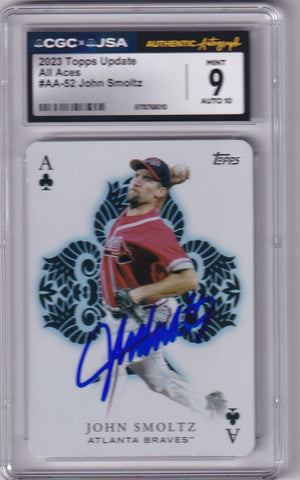 John Smoltz 2023 Topps All Aces Card #AA-52 CGC JSA 9 Auto 10 #6178768010