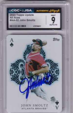 John Smoltz 2023 Topps All Aces Card #AA-52 CGC JSA 9 Auto 10 #6178768011