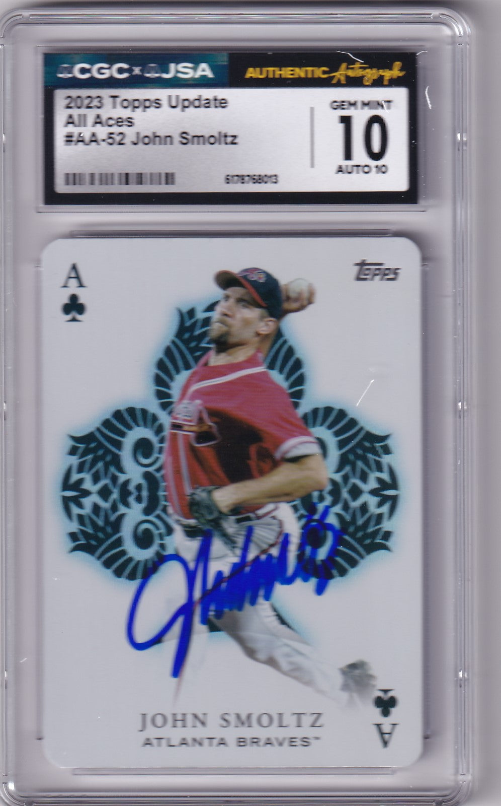 John Smoltz 2023 Topps All Aces Card #AA-52 CGC JSA 10 Auto 10 #6178768013