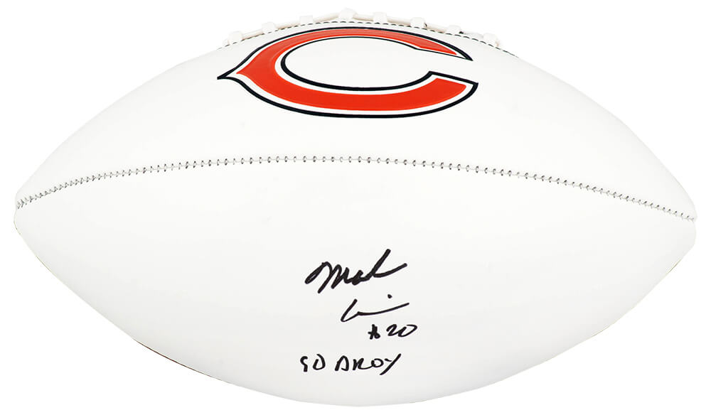 Mark Carrier Chicago Bears Autographed Franklin White Logo Football-Powers Sports Memorabilia