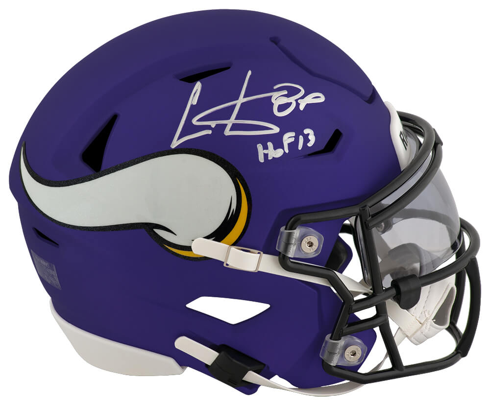 Cris Carter Autographed Minnesota Vikings Riddell Mid-Size (MIDI) SpeedFlex Helmet with HOF'13-Powers Sports Memorabilia