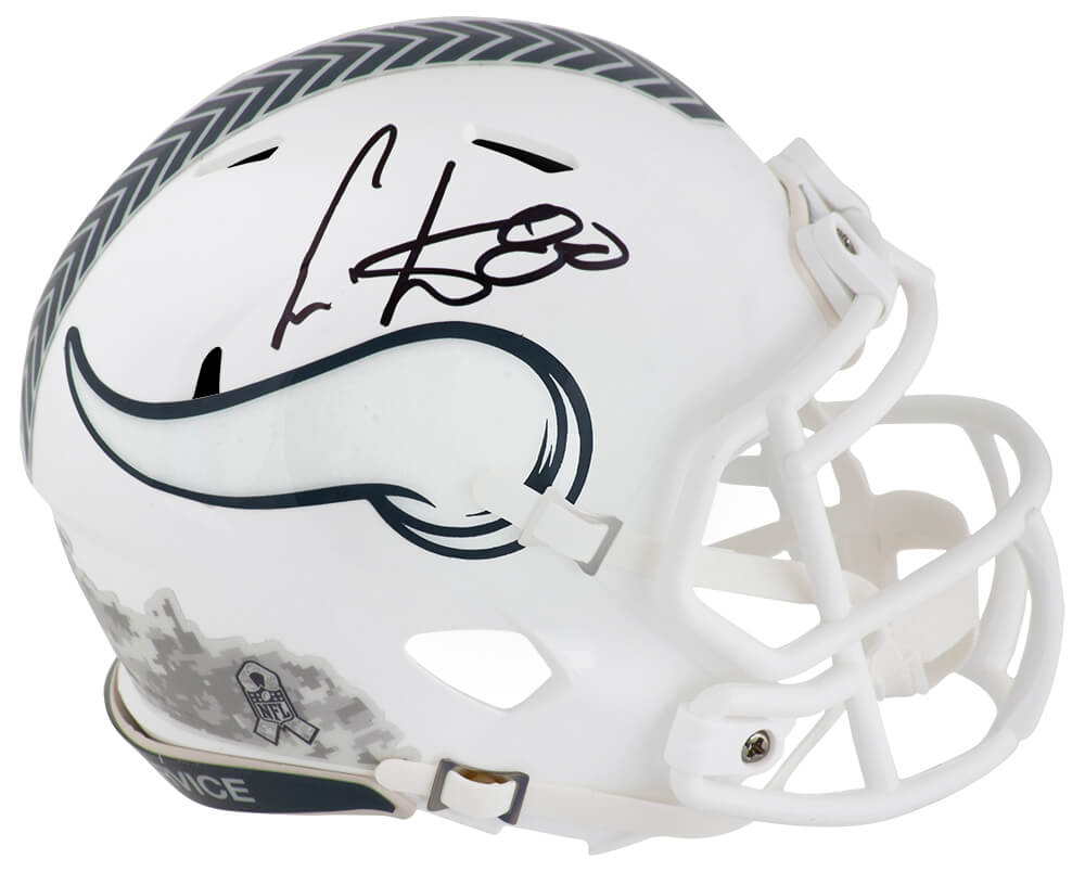 Cris Carter Minnesota Vikings Autographed 2024 SALUTE Riddell Mini Helmet-Powers Sports Memorabilia