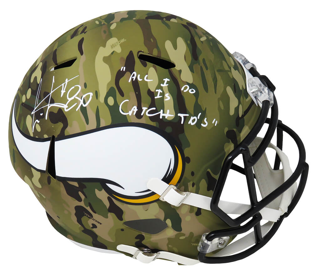 Cris Carter Minnesota Vikings Autographed Riddell Speed Full Size Replica-Powers Sports Memorabilia