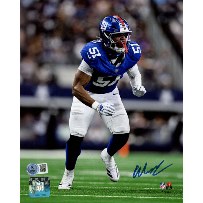 Abdul Carter Signed New York Giants 8x10 Photo – Beckett Witness Authenticated