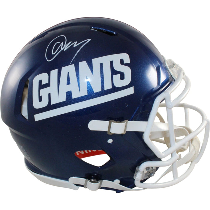 Abdul Carter Signed New York Giants Pro Color Rush Helmet Beckett W-Powers Sports Memorabilia