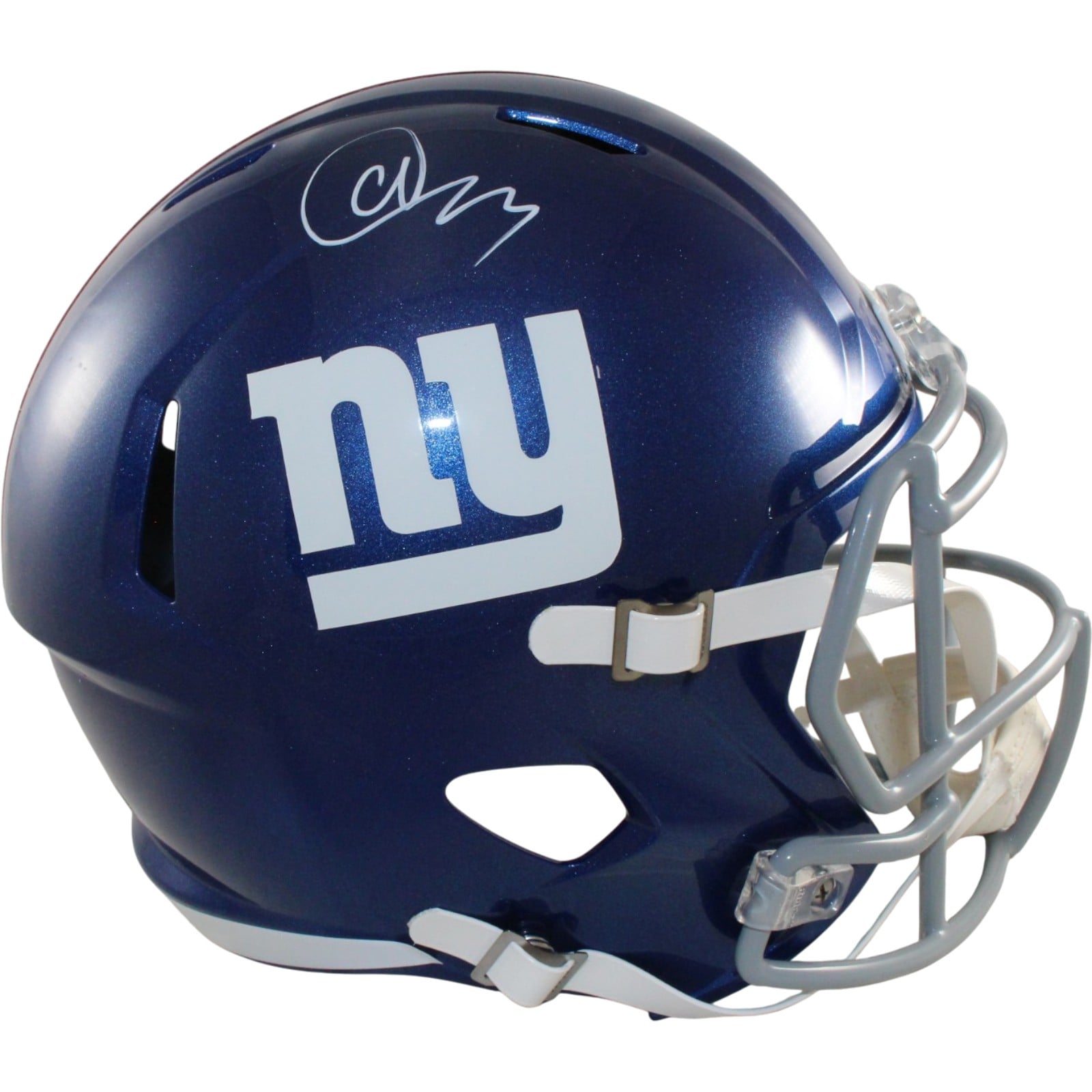 Abdul Carter Signed New York Giants Full-Size Helmet – Beckett Witness Authenticated-Powers Sports Memorabilia