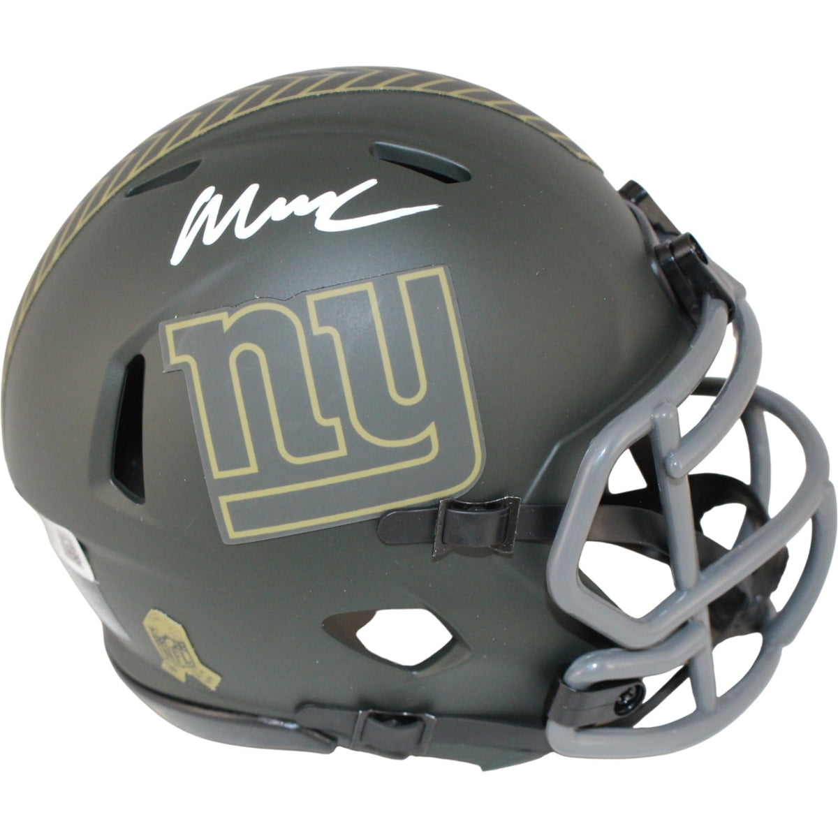 Abdul Carter Signed New York Giants 25 STS Mini Helmet Beckett WIT-Powers Sports Memorabilia