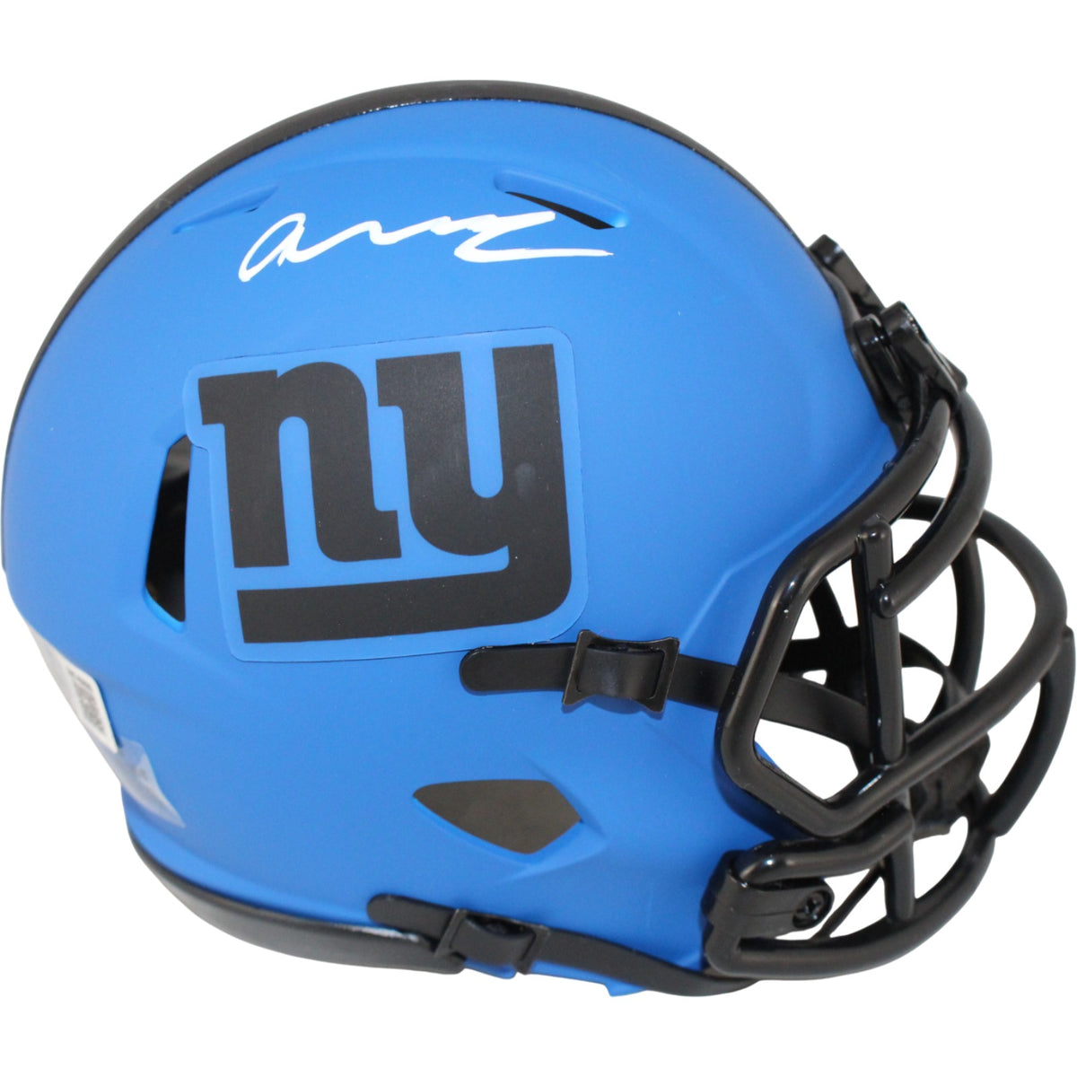 Abdul Carter New York Giants Rave Signed Mini Helmet Beckett Witness 53449 Beckett-Powers Sports Memorabilia
