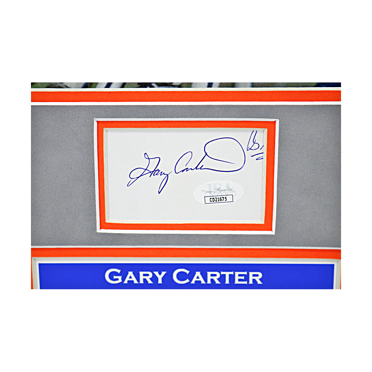 Gary Carter New York Mets Signed Framed Cut Chit Collage (JSA COA #CD21675)-Powers Sports Memorabilia