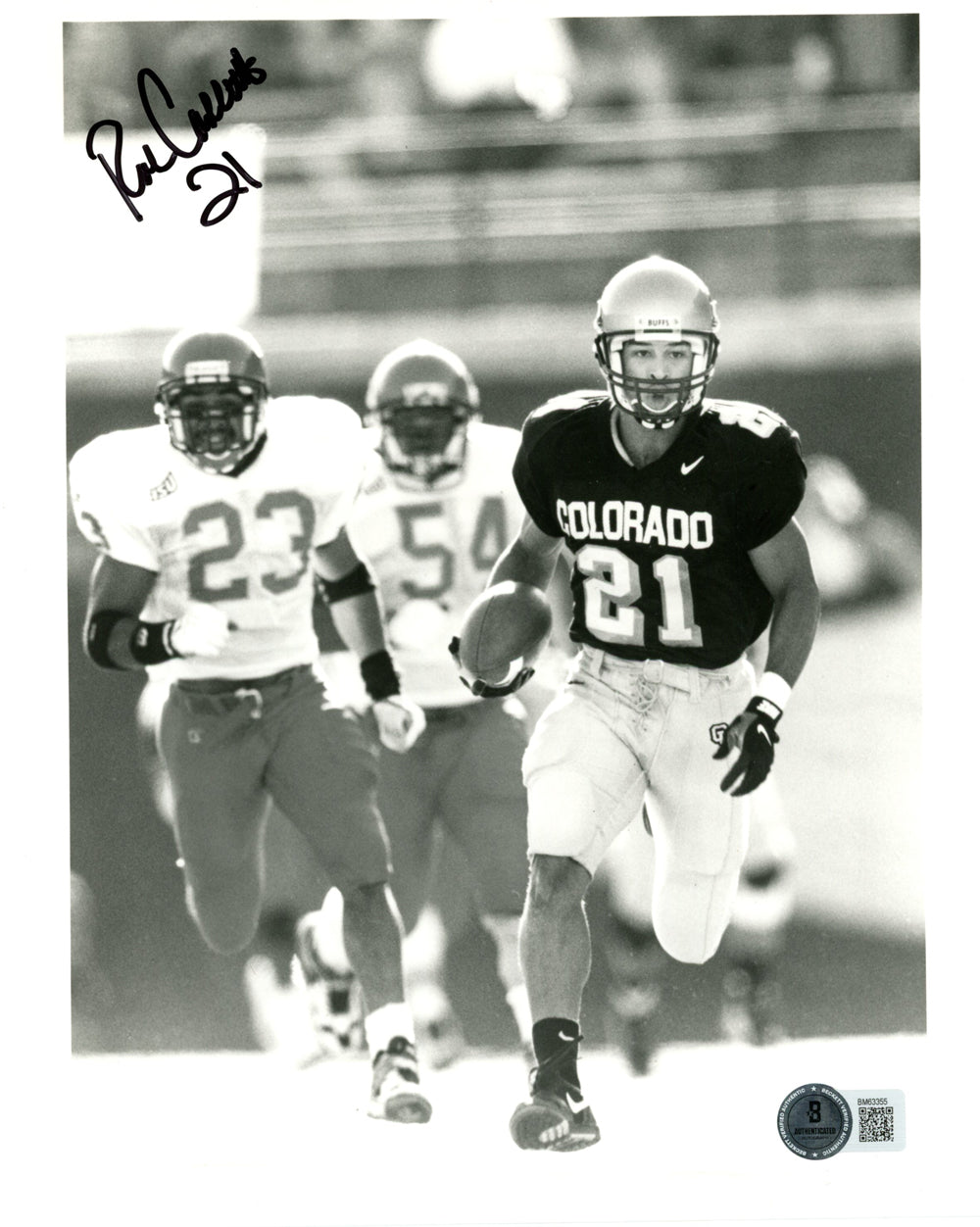 Rae Caruth Colorado Buffaloes Signed 8x10 Photo-Powers Sports Memorabilia