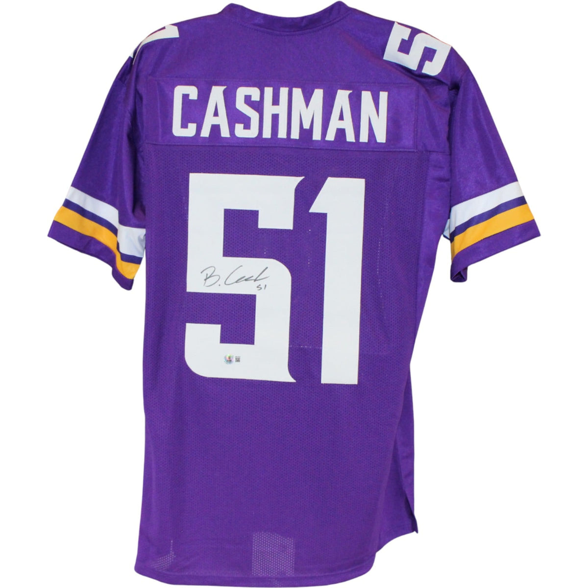 Blake Cashman Autographed Pro Style XL Purple Jersey Beckett WIT-Powers Sports Memorabilia