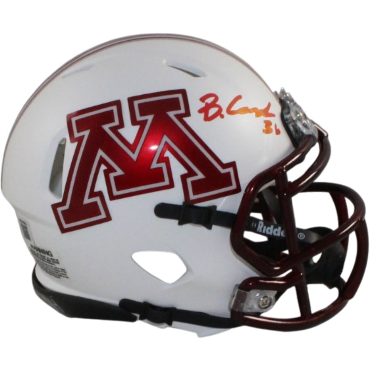 Blake Cashman Signed Minnesota Gophers Mini Helmet – Lake Scene – Beckett Witness Authenticated-Powers Sports Memorabilia
