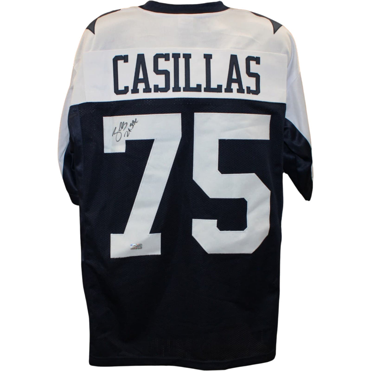 Tony Casillas Autograped/ Dallas Cowboys Signed Jersey - Pro Style Blue size XL 2x SBC TRI-Powers Sports Memorabilia