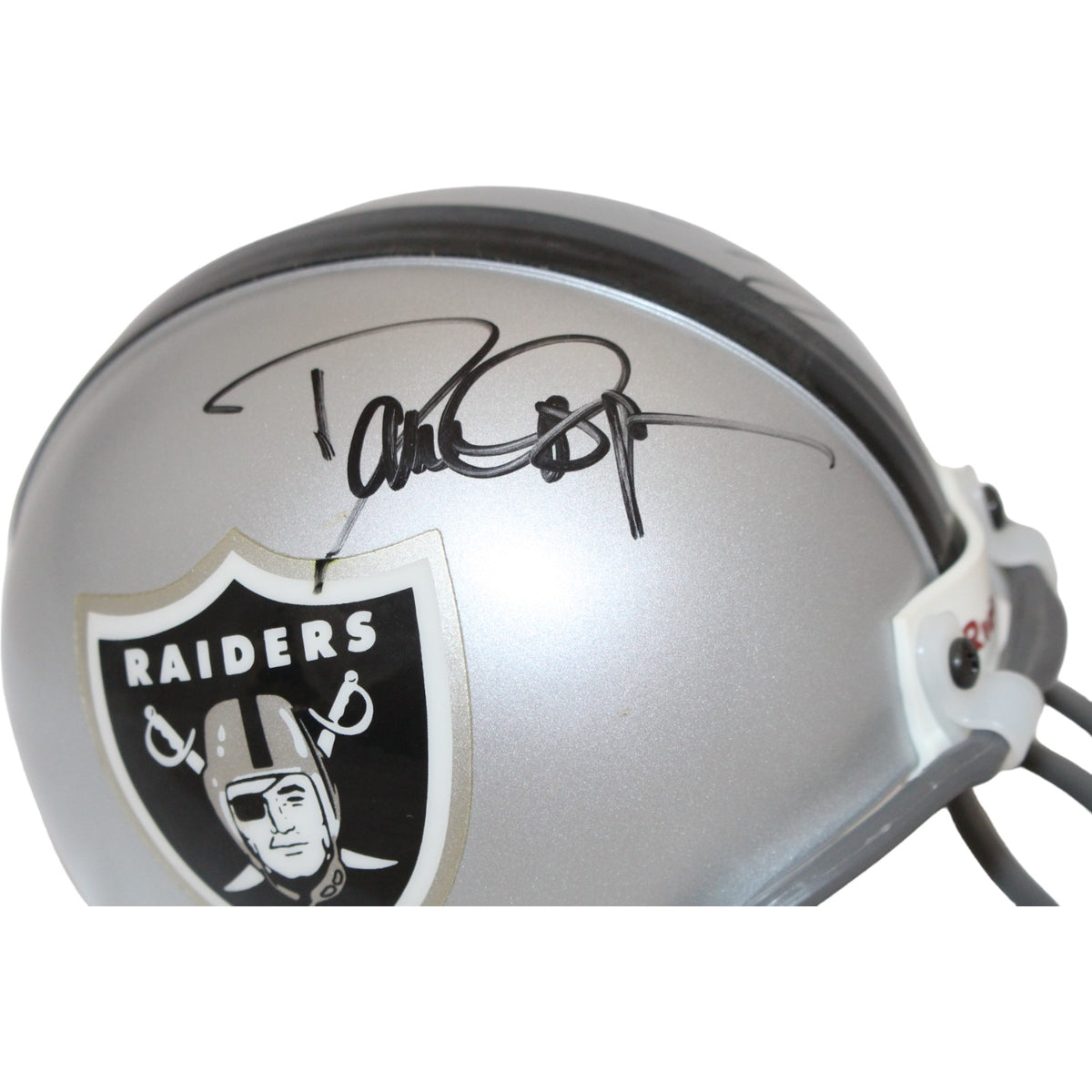 Dave Casper & Bob Golic Los Angeles Raiders Signed Mini Helmet - Raiders VSR4 Replica Beckett-Powers Sports Memorabilia