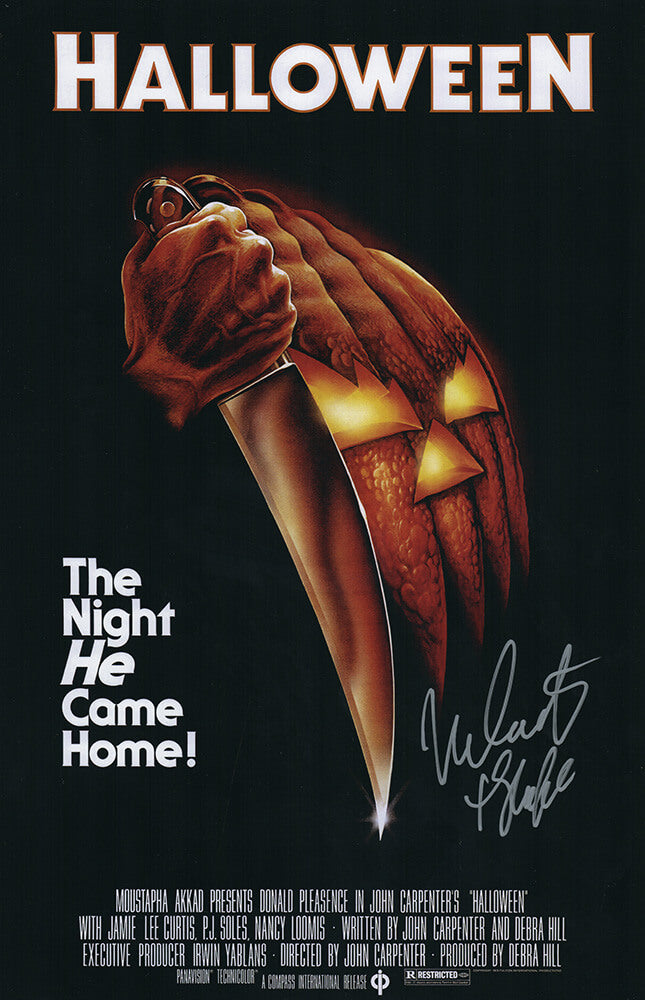 Nick Castle Autographed Halloween 11x17 Movie Poster w/ The Shape-Powers Sports Memorabilia