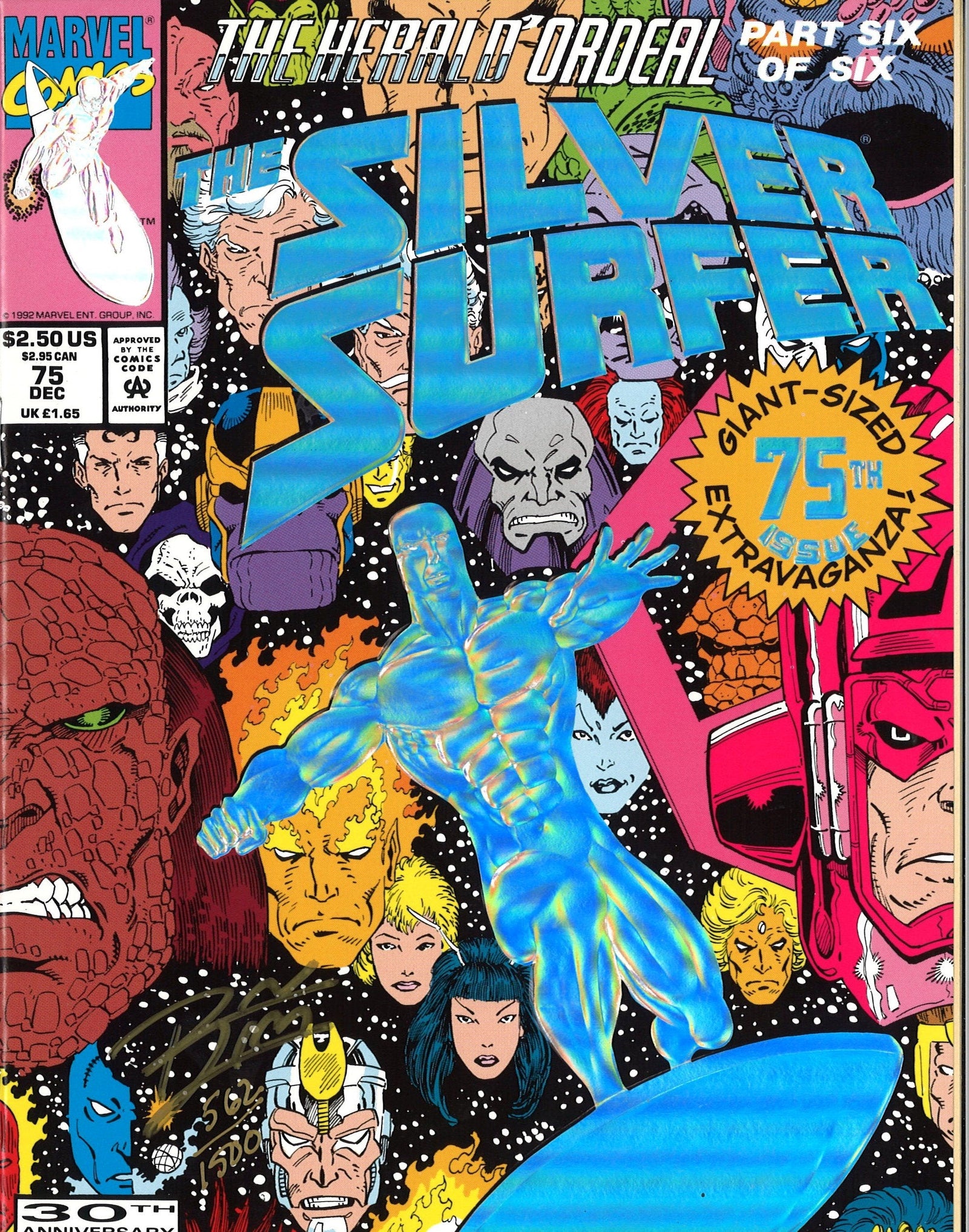 Ron Lim Signed The Silver Surfer 75th Issue Comic Book-Powers Sports Memorabilia