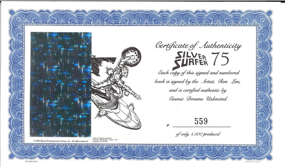 Ron Lim Signed The Silver Surfer 75th Issue Comic Book-Powers Sports Memorabilia