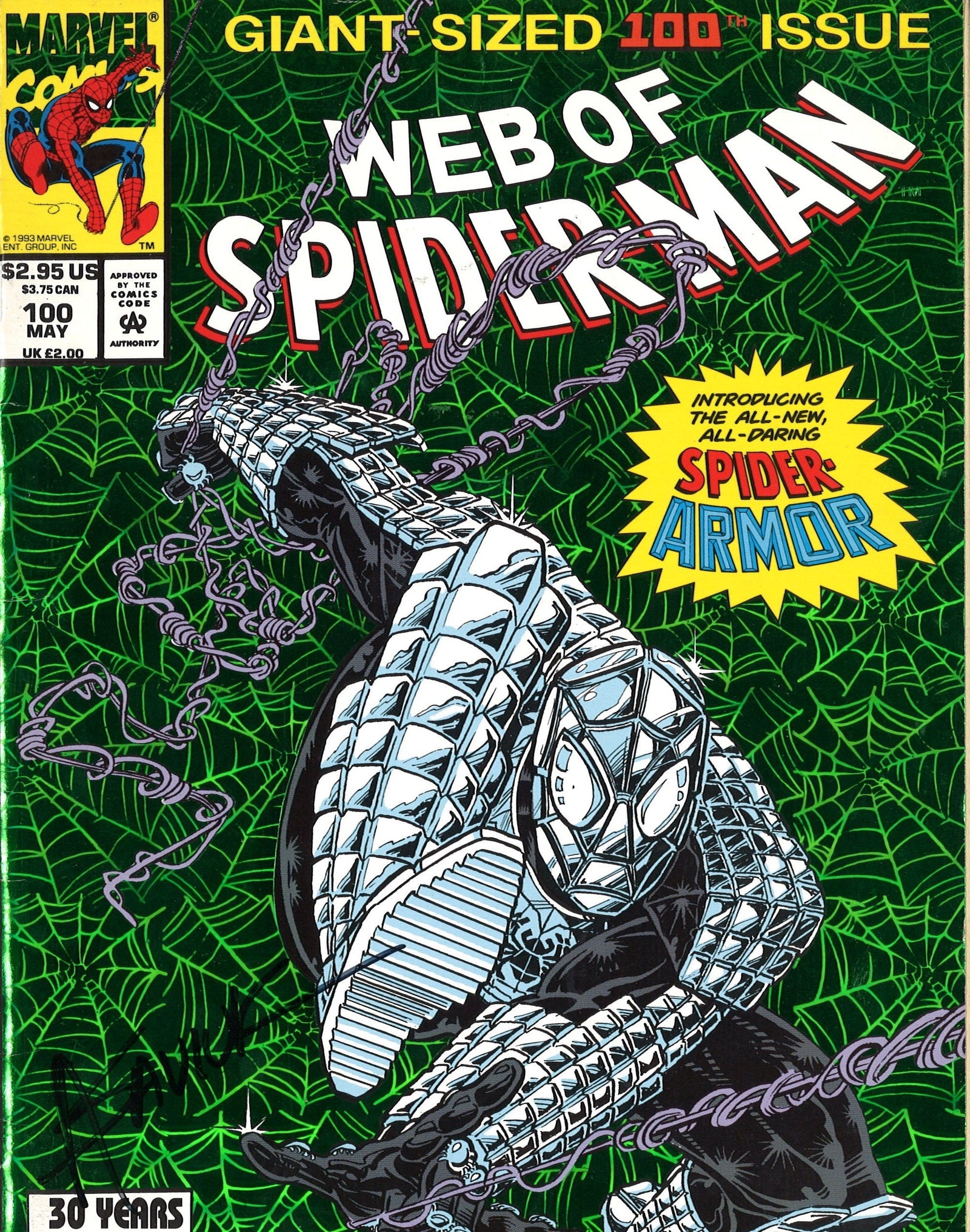 Alex Saviuk Signed Web Of Spider-Man Comic Book-Powers Sports Memorabilia