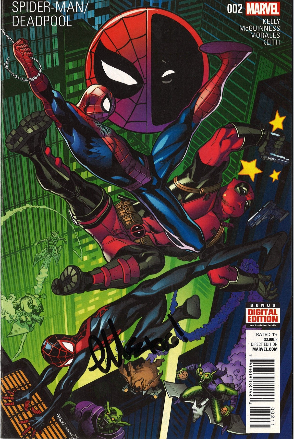 Ed McGuinness Signed Spider-Man Deadpool Comic Book Dynamic Forces-Powers Sports Memorabilia