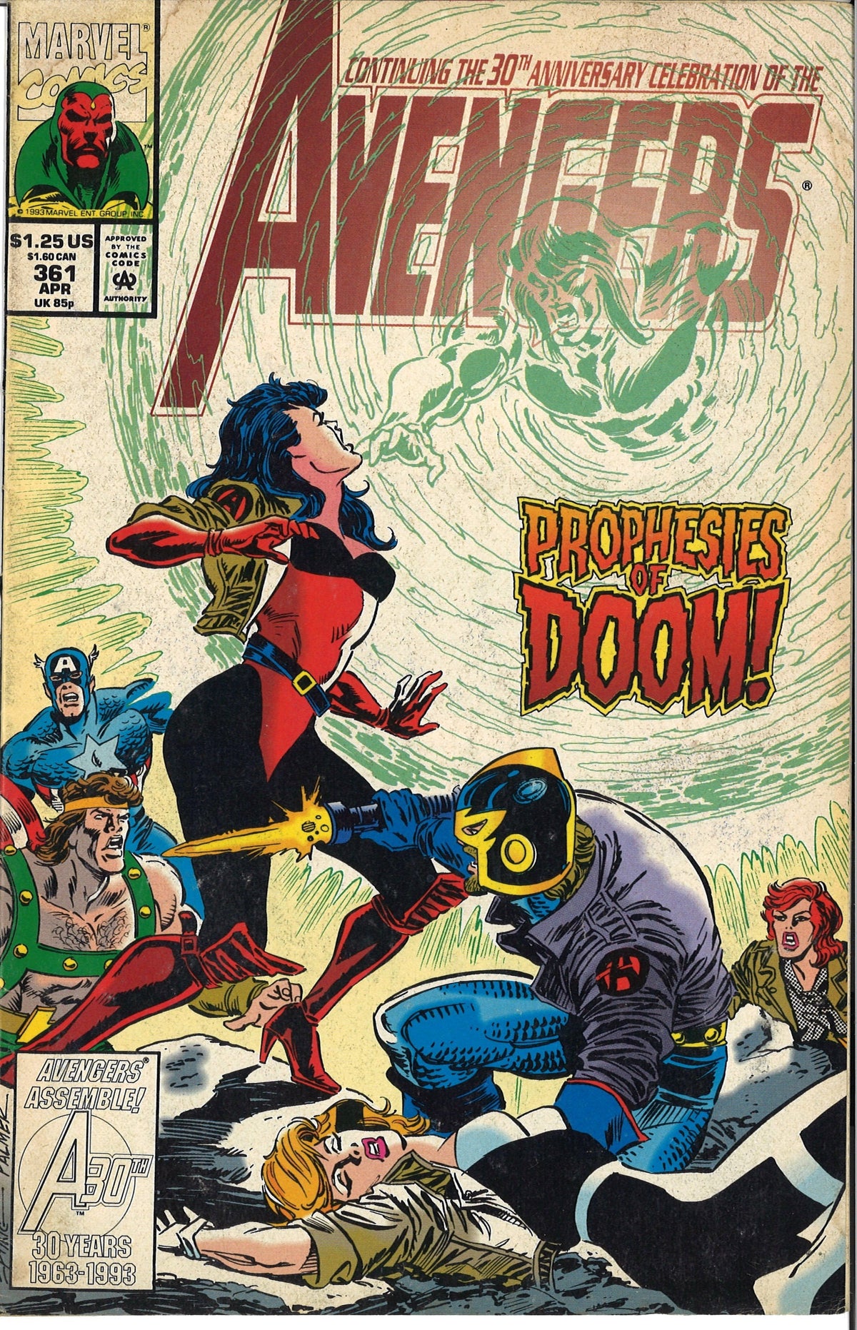 Avengers Prophesies of Doom Comic Book-Powers Sports Memorabilia