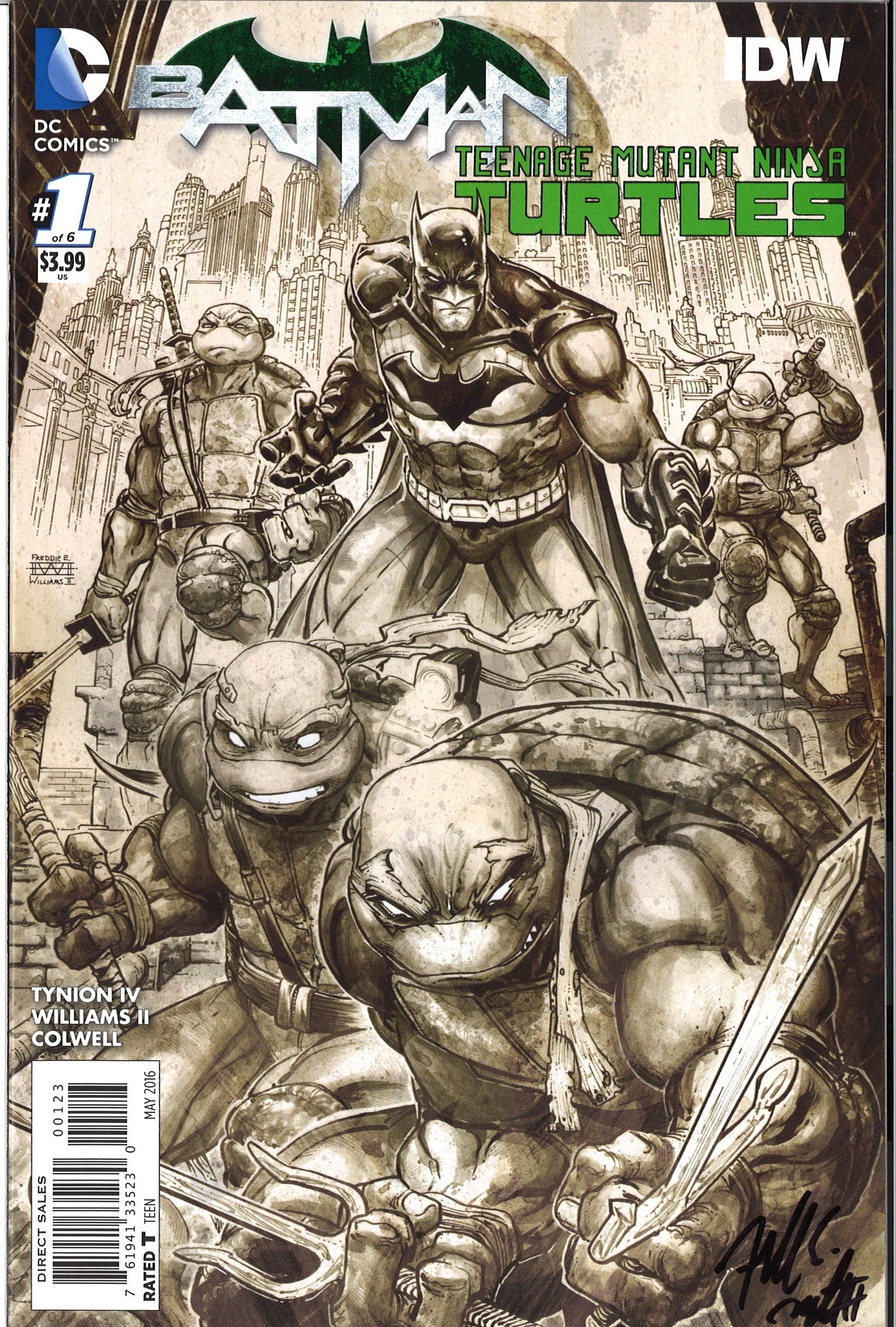 Freddie Williams II Signed Teenage Mutant Ninja Turtles Comic Book Daggetts Comics-Powers Sports Memorabilia