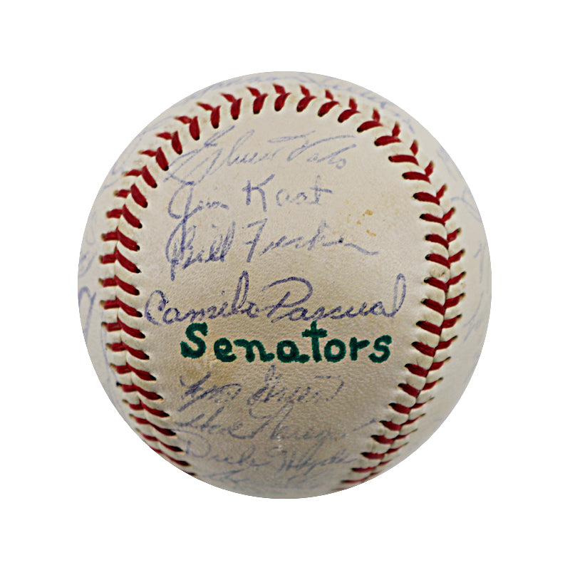 Killebrew, Kaat, Valo 1960 Washington Senators Team Signed Signed OAL Baseball (JSA LOA)-Powers Sports Memorabilia