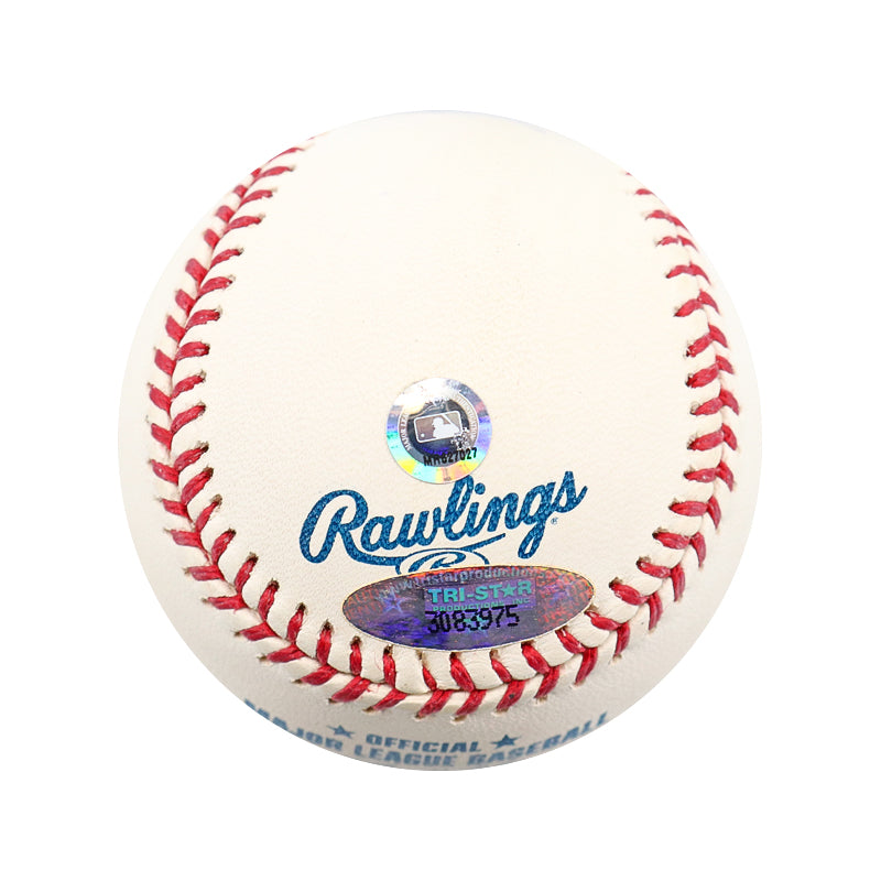 Rich Harden Cardinals Athletics Signed OMLB Baseball (MLB Holo Tristar Holo)-Powers Sports Memorabilia