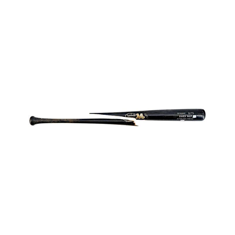 Xavier Nady New York Yankees #22 2008 Game Used Pittsburgh Bat (Broken in 2) (Steiner LOA)-Powers Sports Memorabilia