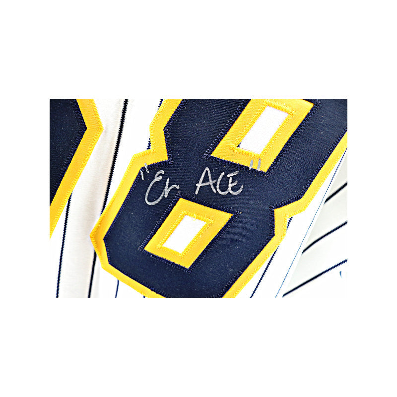 Alfredo Aceves Trenton Thunder Signed Multi Inscribed Game Used Jersey (Trenton Thunder LOA & JSA COA)-Powers Sports Memorabilia