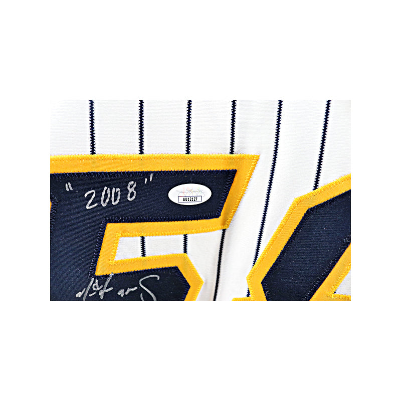 Alfredo Aceves Trenton Thunder Signed Multi Inscribed Game Used Jersey (Trenton Thunder LOA & JSA COA)-Powers Sports Memorabilia