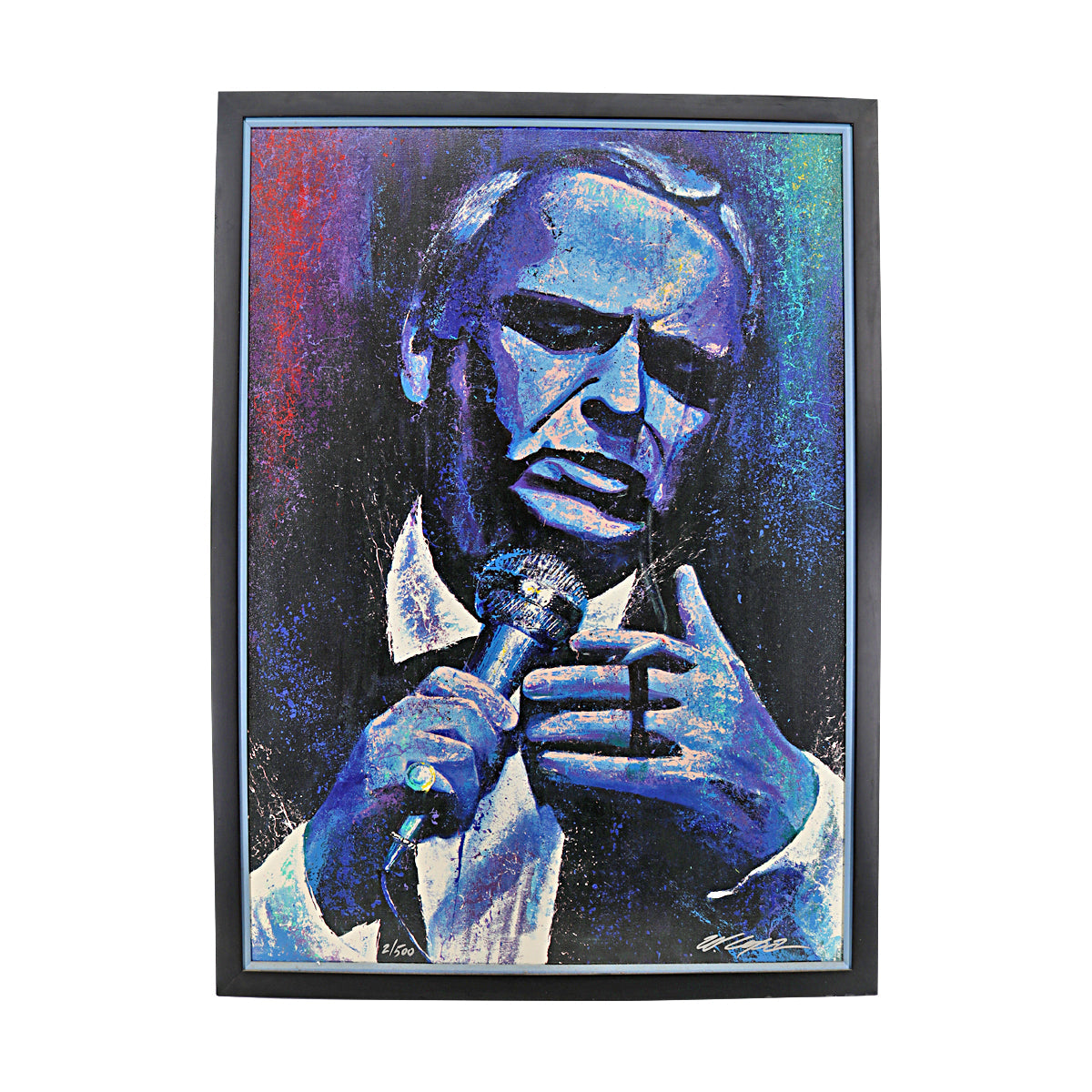Frank Sinatra Bill Lopa Framed Canvas LE 2/500 (Upper Class Collectibles COA)