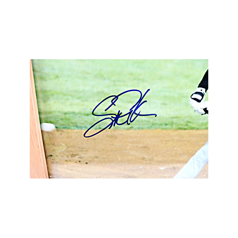 Scott Podsednik Chicago White Sox Signed 8x10 Framed Photo Hitting (Steiner COA)-Powers Sports Memorabilia