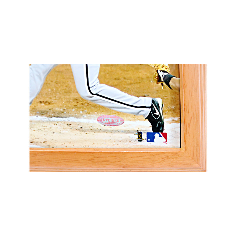 Scott Podsednik Chicago White Sox Signed 8x10 Framed Photo Hitting (Steiner COA)-Powers Sports Memorabilia